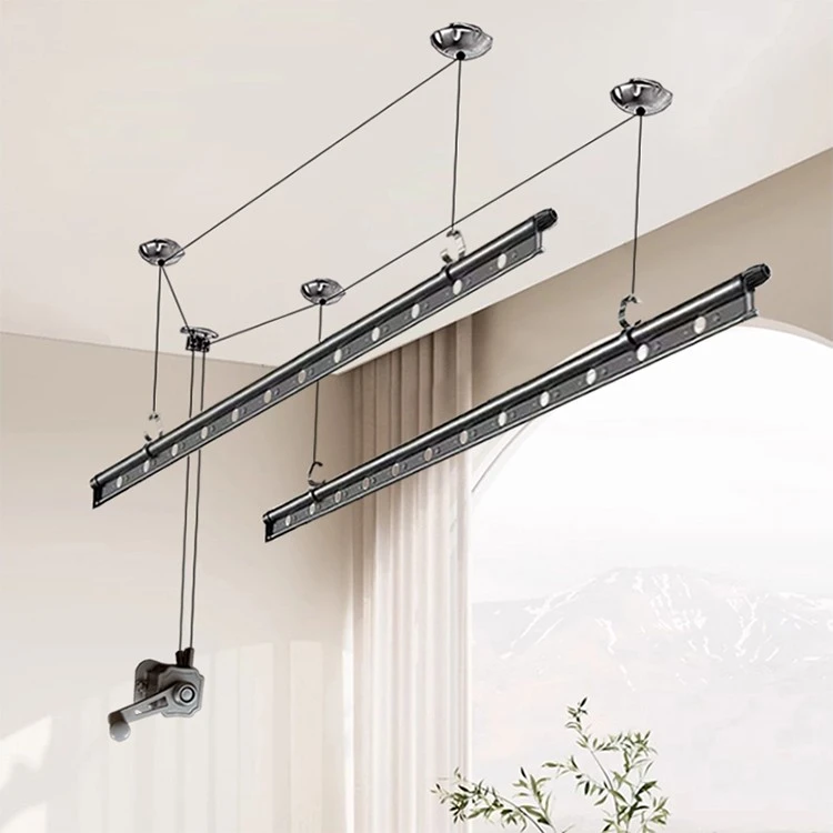 Hand-cranked Double-rod Round-bar Clothesline best